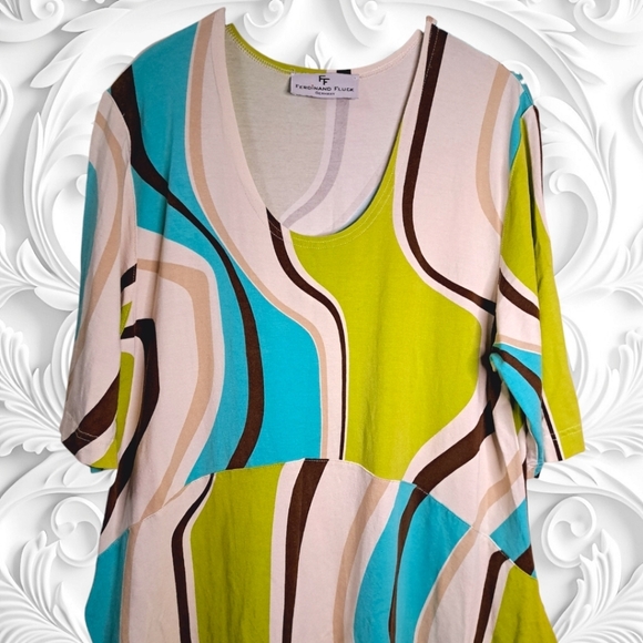 Ferdinand Flack Oddly Shaped Dress With Bright Print - Picture 3 of 6